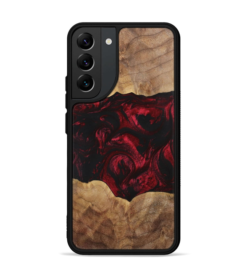 Galaxy S22 Plus Wood+Resin Phone Case - Shelly (Red, 700123)