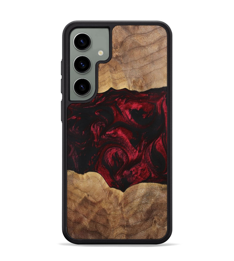 Galaxy S24 Plus Wood+Resin Phone Case - Shelly (Red, 700123)