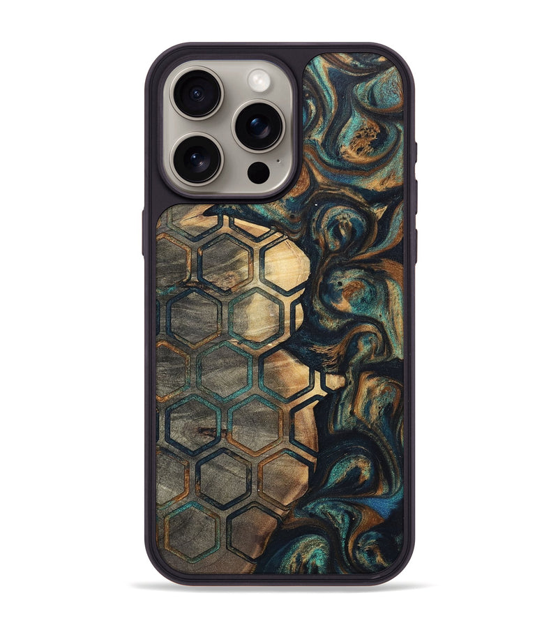 iPhone 15 Pro Max Wood+Resin Phone Case - Kyle (Pattern, 700140)
