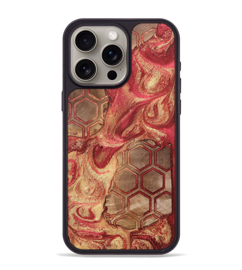 iPhone 15 Pro Max Wood+Resin Phone Case - Aria (Pattern, 700148)