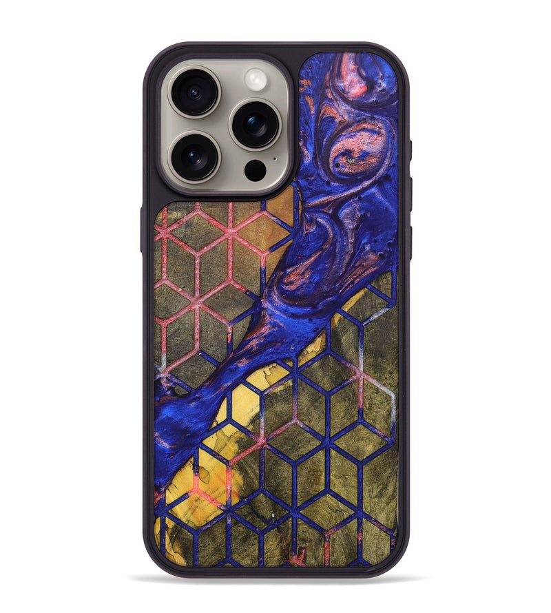 iPhone 15 Pro Max Wood+Resin Phone Case - Kenneth (Pattern, 700151)