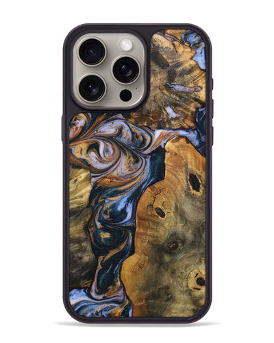 iPhone 15 Pro Max Wood+Resin Phone Case - Isiah (Mosaic, 700177)