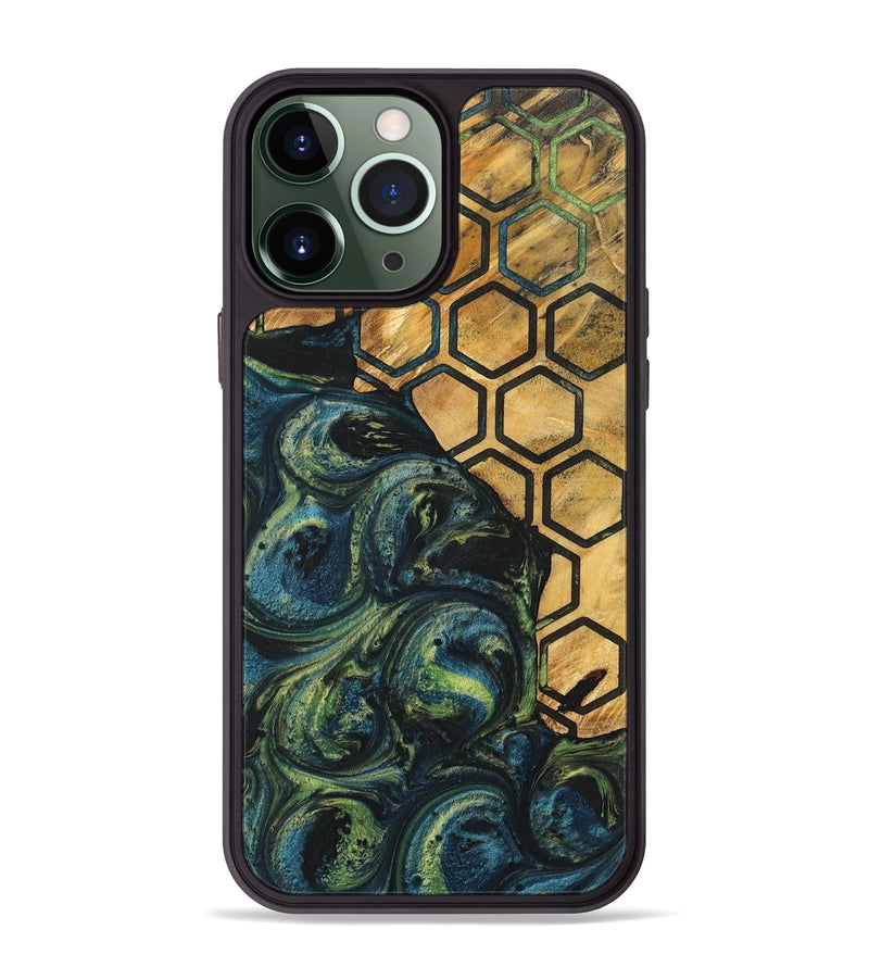 iPhone 13 Pro Max Wood+Resin Phone Case - Jane (Pattern, 700284)