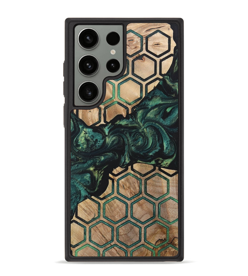 Galaxy S23 Ultra Wood+Resin Phone Case - Edgar (Pattern, 700287)