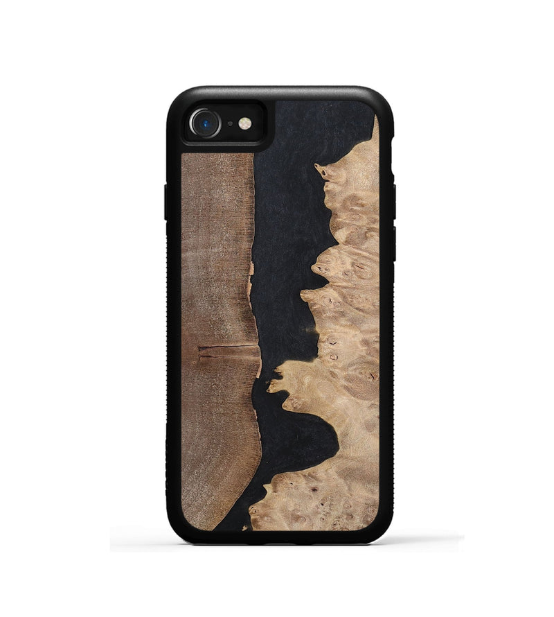 iPhone SE Wood+Resin Phone Case - Britney (Pure Black, 700295)