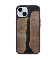 iPhone 15 Wood+Resin Phone Case - Averie (Pure Black, 700296)