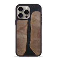 iPhone 15 Pro Max Wood+Resin Phone Case - Averie (Pure Black, 700296)