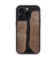 iPhone 15 Pro Wood+Resin Phone Case - Averie (Pure Black, 700296)