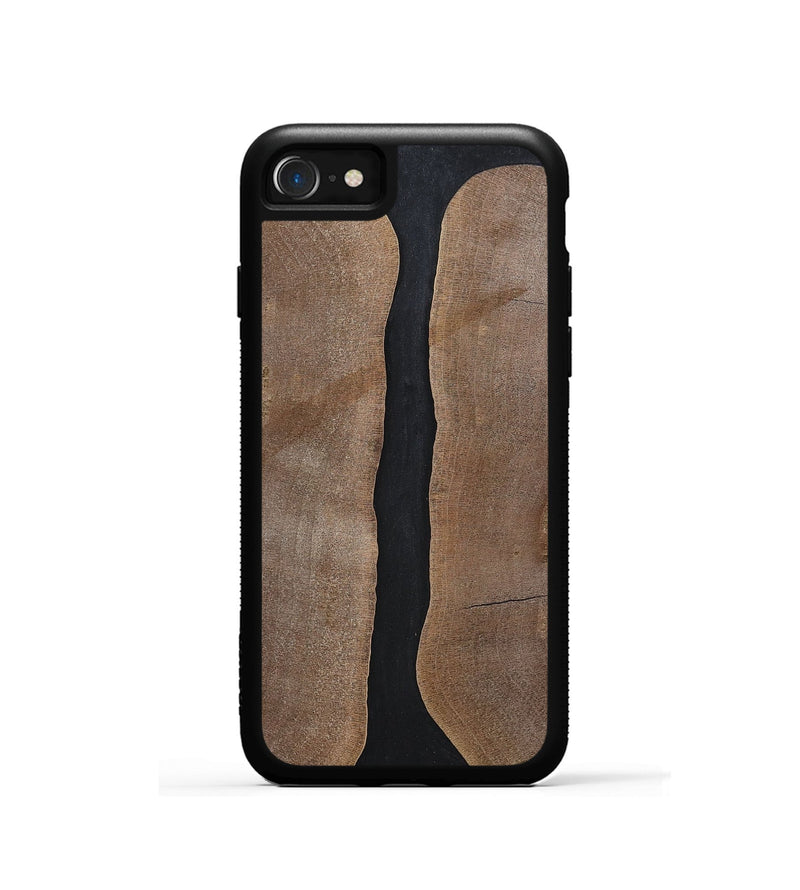 iPhone SE Wood+Resin Phone Case - Averie (Pure Black, 700296)