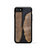 iPhone SE Wood+Resin Phone Case - Jaslene (Pure Black, 700299)