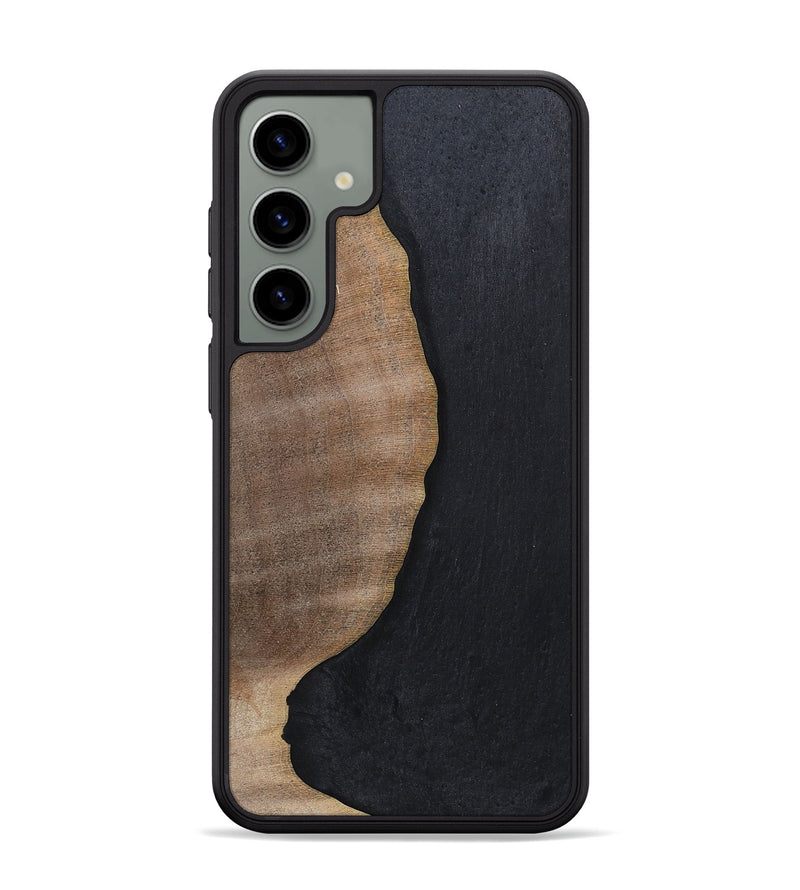 Galaxy S24 Plus Wood+Resin Phone Case - Sophie (Pure Black, 700307)
