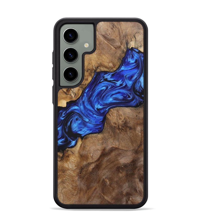 Galaxy S24 Plus Wood+Resin Phone Case - Irene (Blue, 700342)