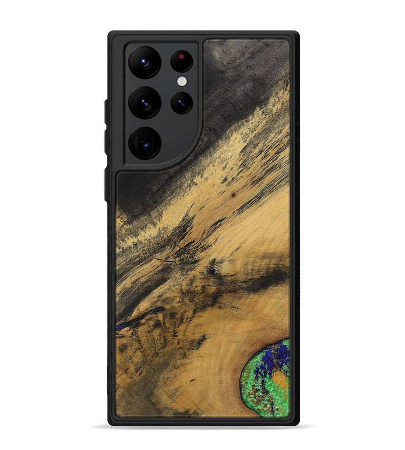 Galaxy S22 Ultra Wood+Resin Phone Case - Agnes (Wood Burl, 700510)