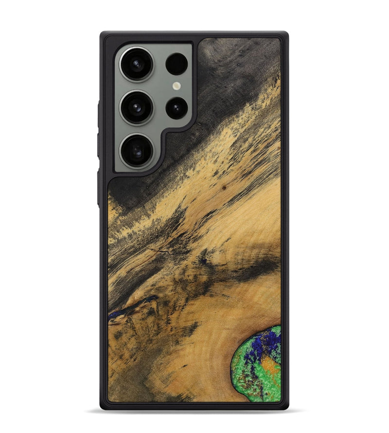 Galaxy S24 Ultra Wood+Resin Phone Case - Agnes (Wood Burl, 700510)