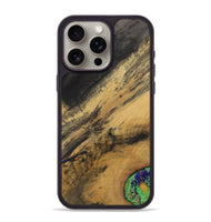 iPhone 15 Pro Max Wood+Resin Phone Case - Agnes (Wood Burl, 700510)