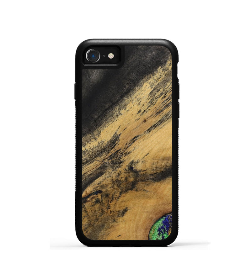 iPhone SE Wood+Resin Phone Case - Agnes (Wood Burl, 700510)