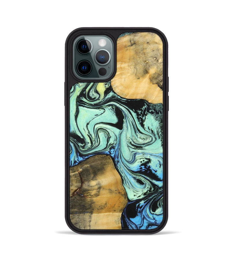iPhone 12 Pro Wood+Resin Phone Case - Christy (Ombre, 700516)