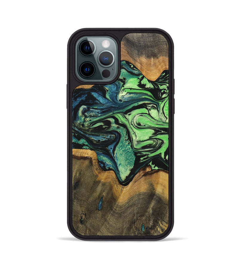 iPhone 12 Pro Wood+Resin Phone Case - Wilbert (Ombre, 700520)