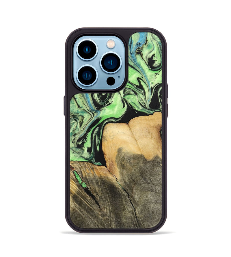 iPhone 14 Pro Wood+Resin Phone Case - Bennett (Ombre, 700526)