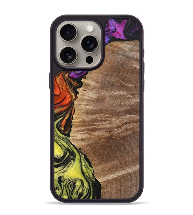 iPhone 15 Pro Max Wood+Resin Phone Case - Kurt (Ombre, 700527)