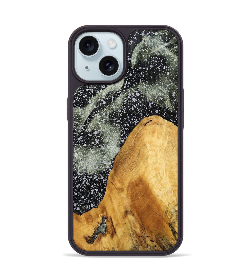 iPhone 15 Wood+Resin Phone Case - Jazlyn (Cosmos, 700532)