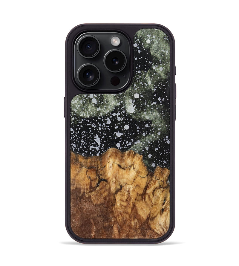 iPhone 15 Pro Wood+Resin Phone Case - Hattie (Cosmos, 700535)