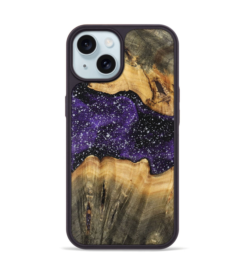 iPhone 15 Wood+Resin Phone Case - Dale (Cosmos, 700536)