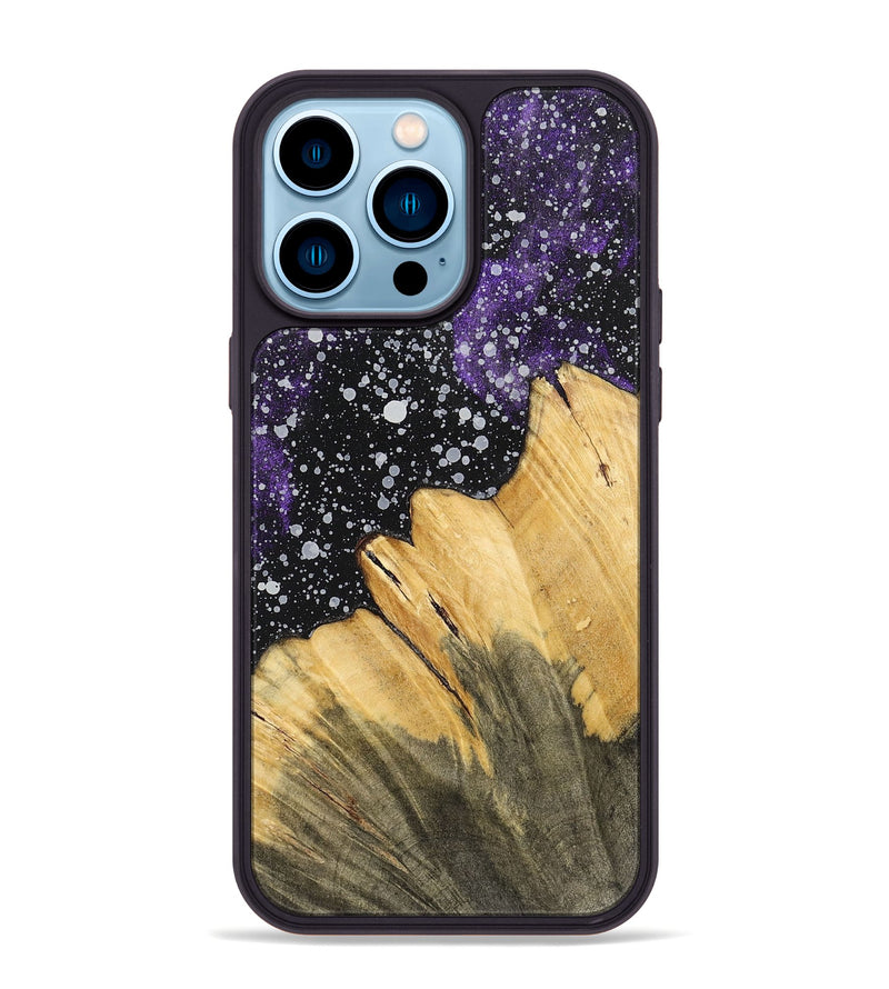 iPhone 14 Pro Max Wood+Resin Phone Case - Tatyana (Cosmos, 700540)