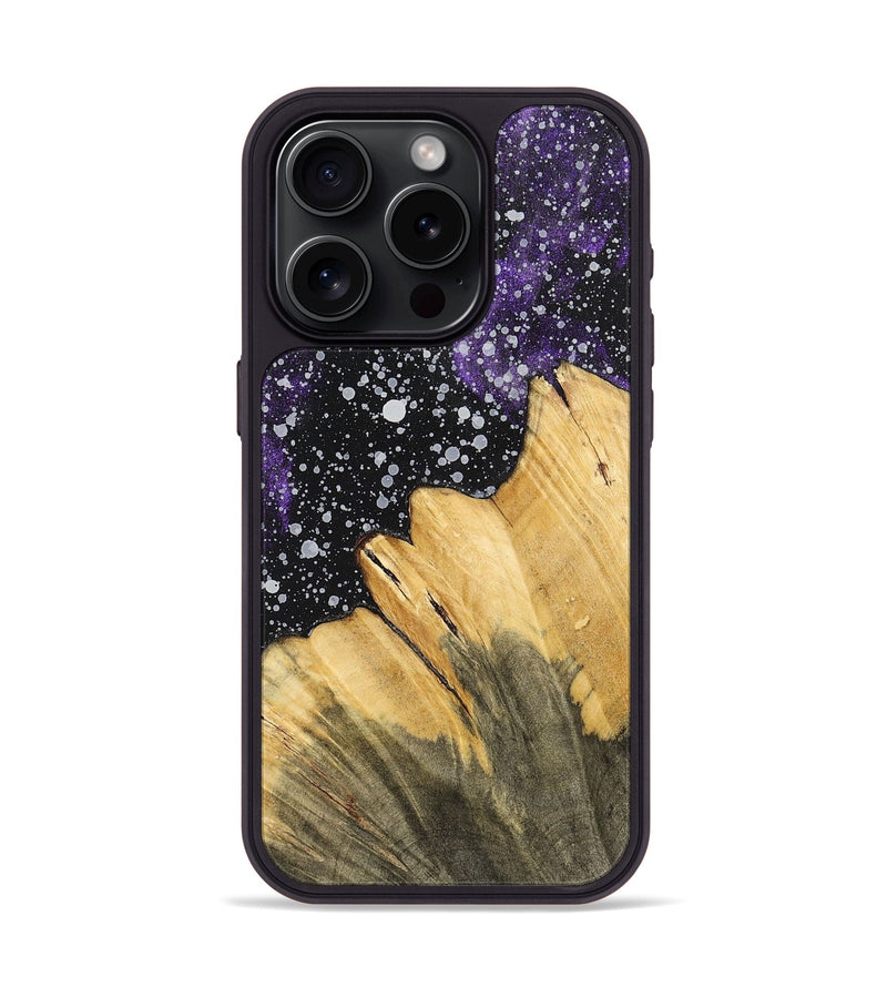 iPhone 15 Pro Wood+Resin Phone Case - Tatyana (Cosmos, 700540)