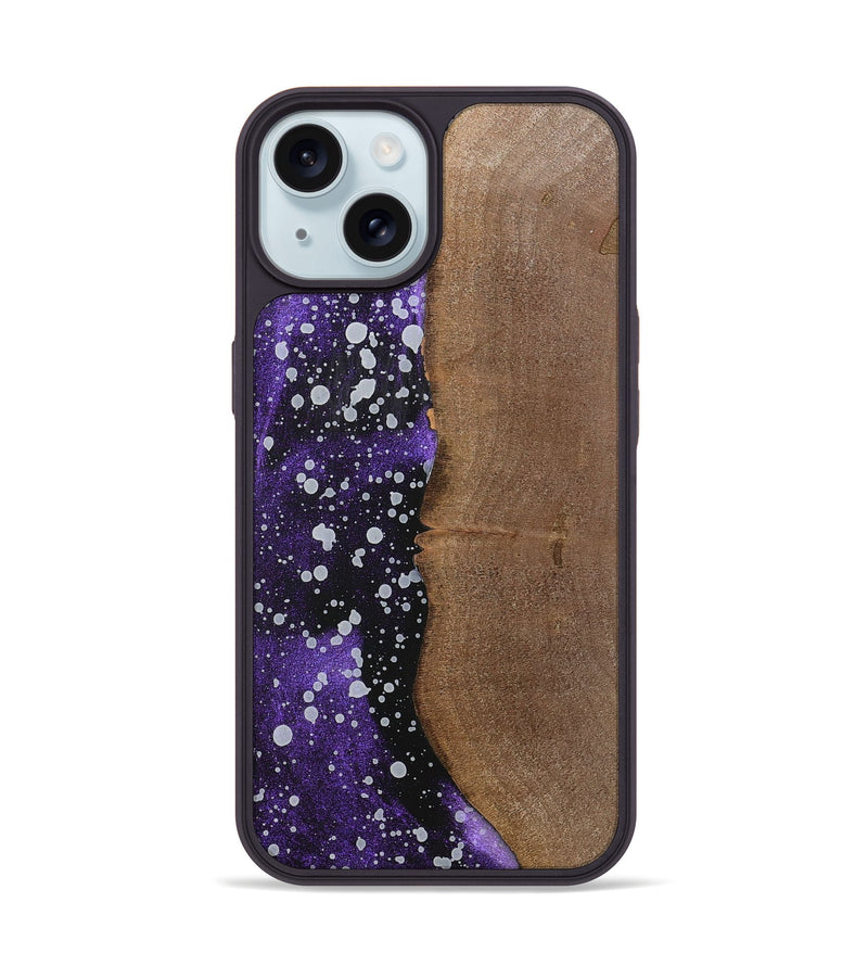 iPhone 15 Wood+Resin Phone Case - Mack (Cosmos, 700547)