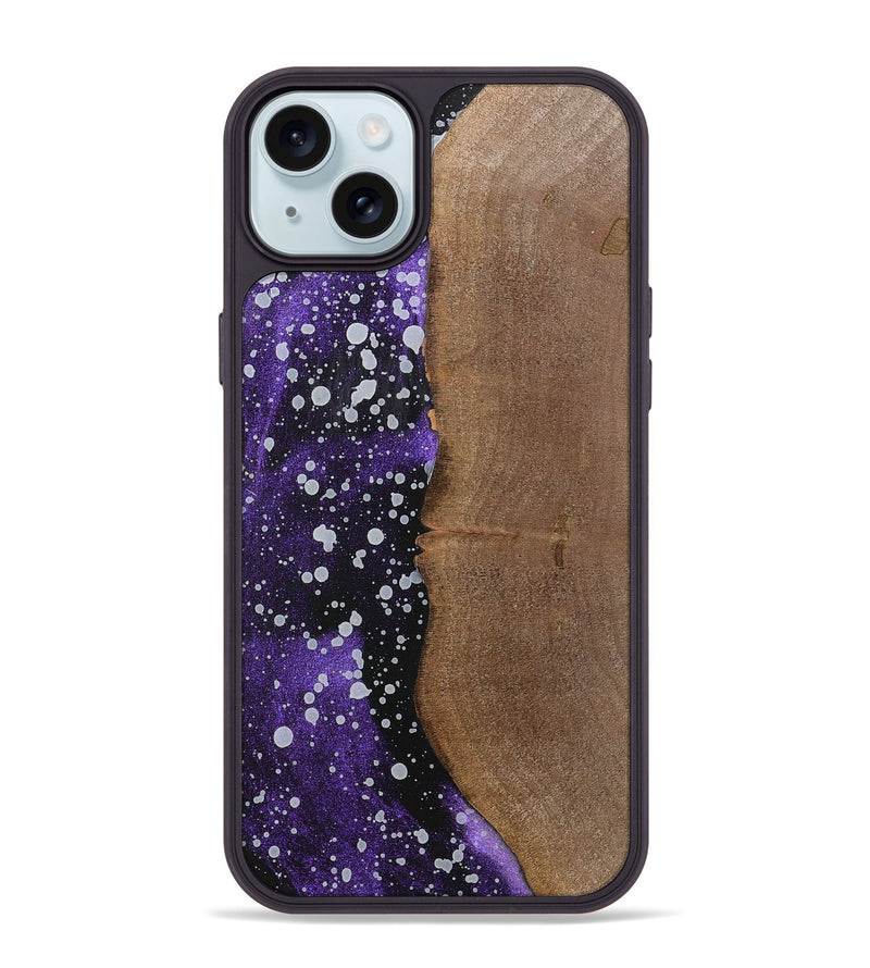 iPhone 15 Plus Wood+Resin Phone Case - Mack (Cosmos, 700547)
