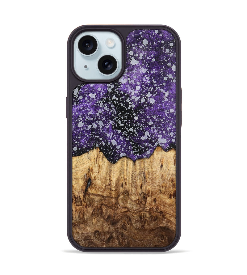 iPhone 15 Wood+Resin Phone Case - Ramona (Cosmos, 700548)