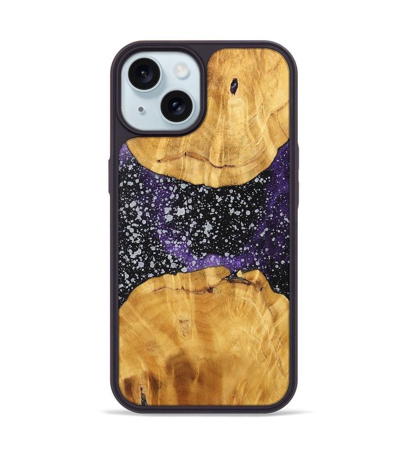 iPhone 15 Wood+Resin Phone Case - Diego (Cosmos, 700571)