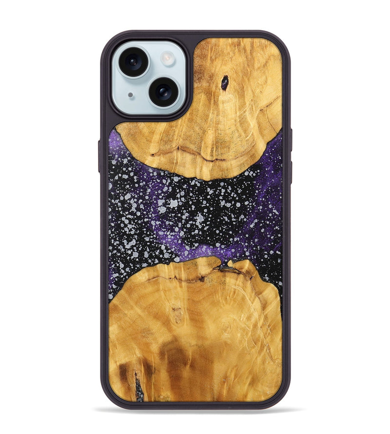 iPhone 15 Plus Wood+Resin Phone Case - Diego (Cosmos, 700571)