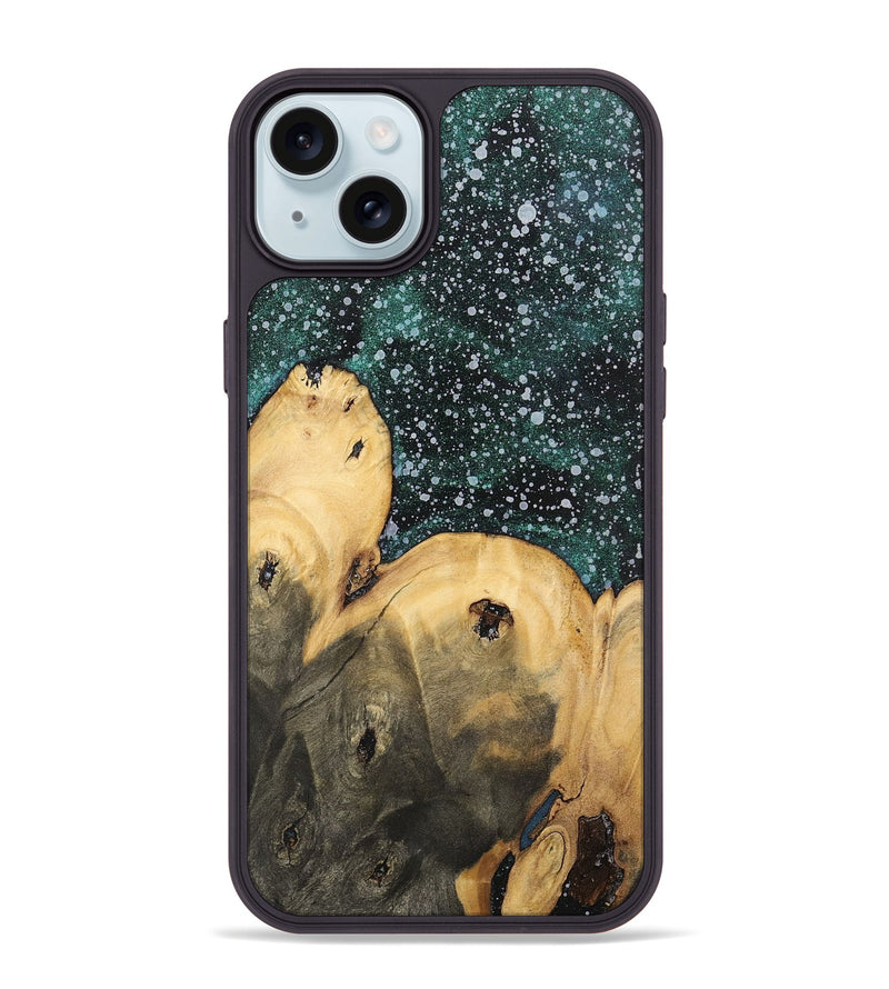 iPhone 15 Plus Wood+Resin Phone Case - Joe (Cosmos, 700572)