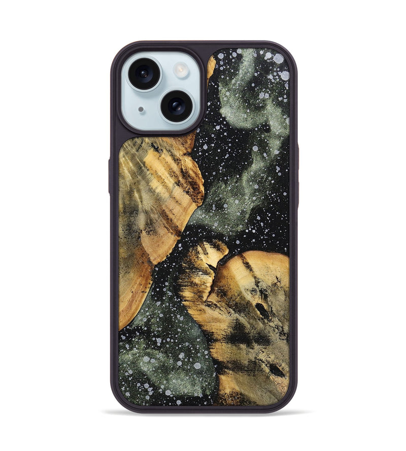 iPhone 15 Wood+Resin Phone Case - Zoe (Cosmos, 700575)
