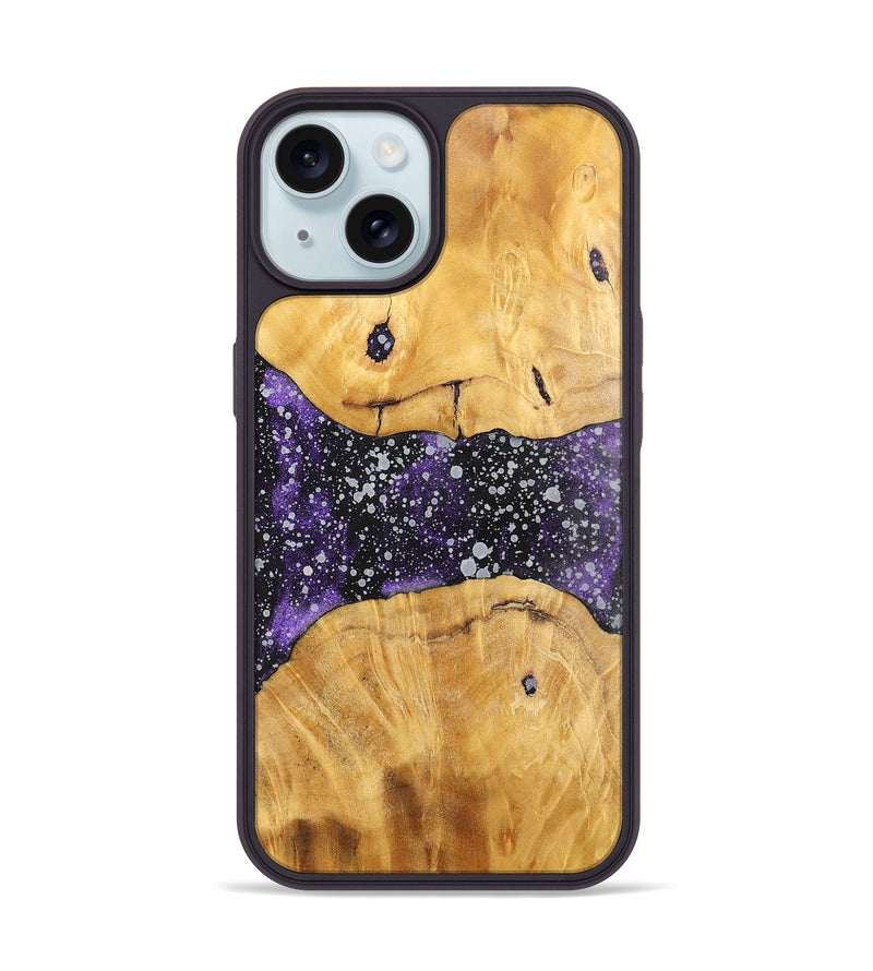 iPhone 15 Wood+Resin Phone Case - Nellie (Cosmos, 700583)
