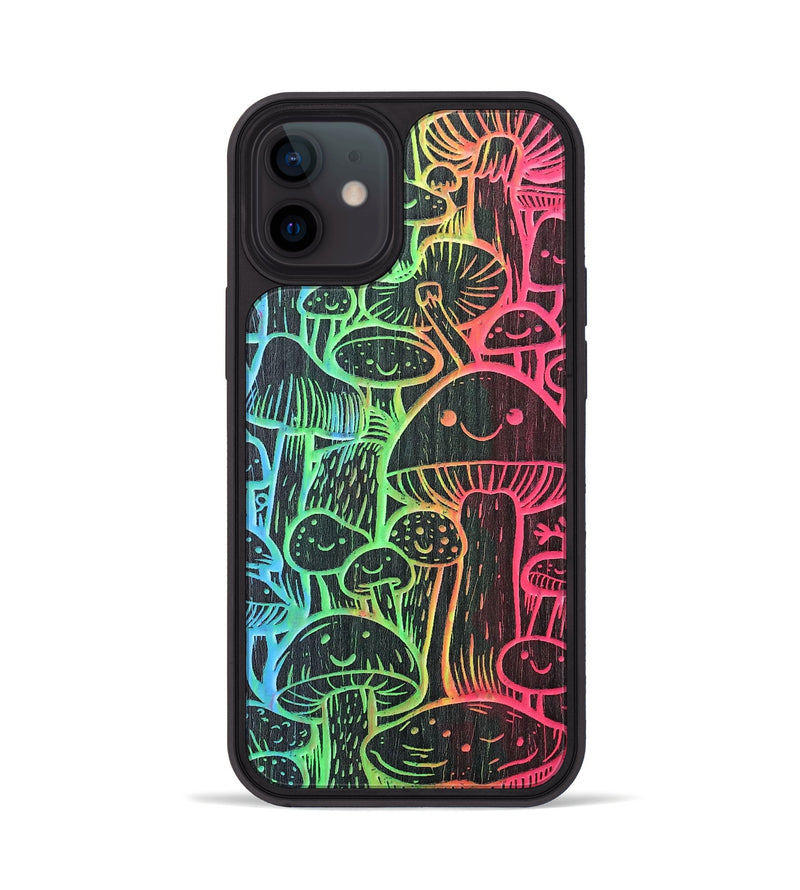 iPhone 12 Wood+Resin Phone Case - Fun Guy (Pattern)