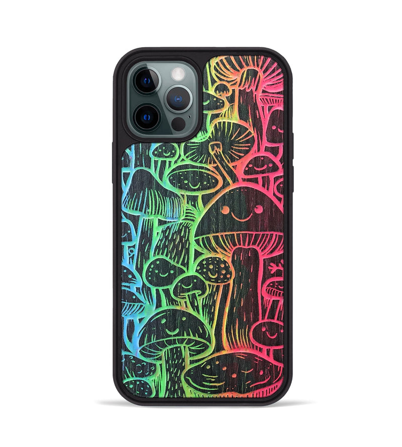 iPhone 12 Pro Wood+Resin Phone Case - Fun Guy (Pattern)