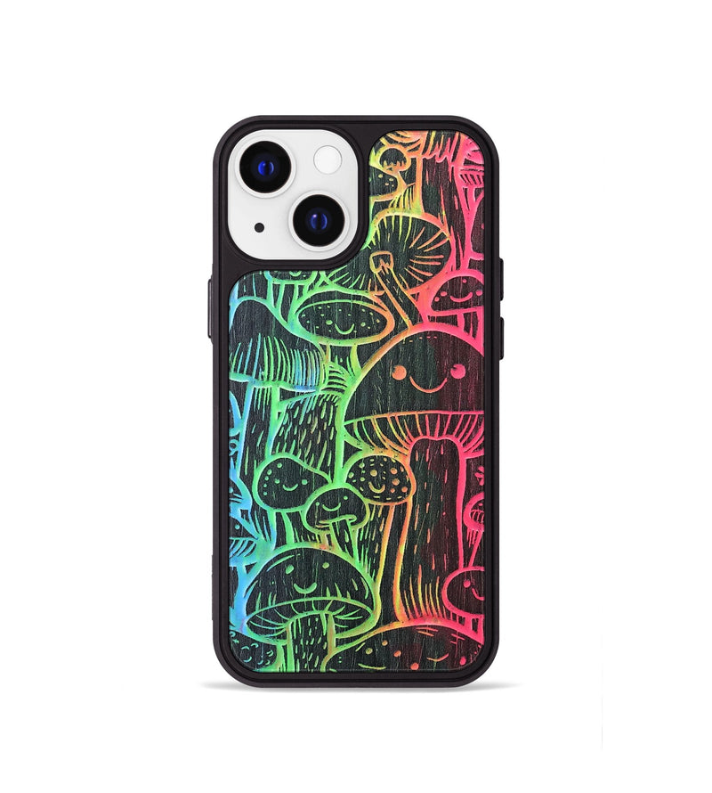 iPhone 13 mini Wood+Resin Phone Case - Fun Guy (Pattern)