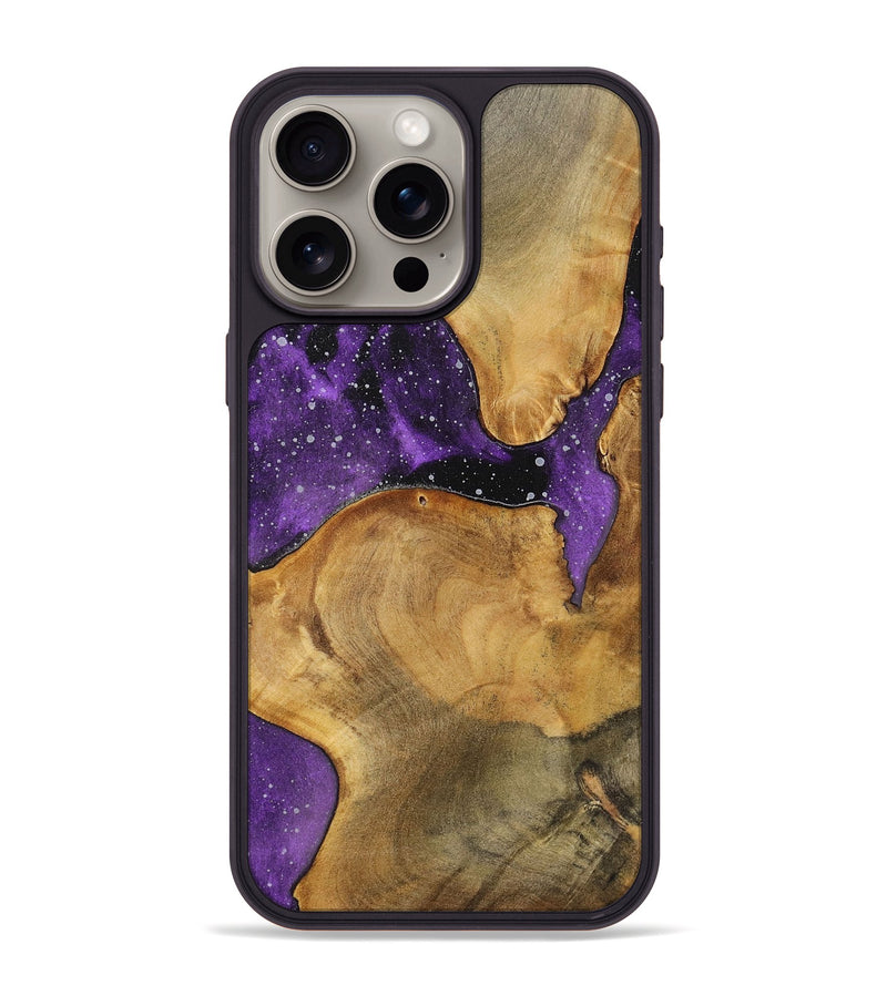 iPhone 15 Pro Max Wood+Resin Phone Case - Joanne (Cosmos, 700688)
