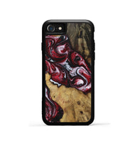 iPhone SE Wood+Resin Phone Case - Maria (Red, 700698)