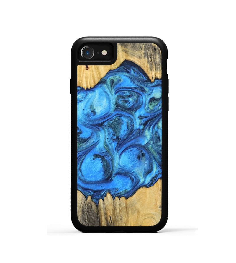 iPhone SE Wood+Resin Phone Case - Ali (Blue, 700788)