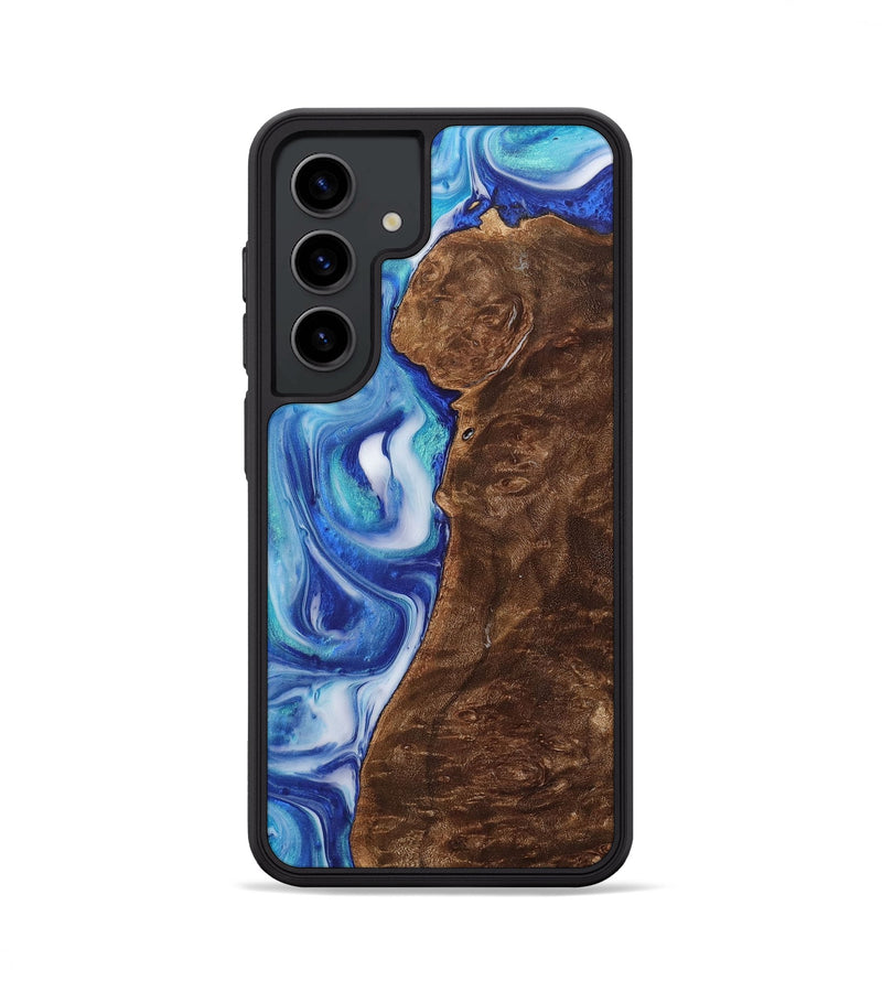 Galaxy S24 Wood+Resin Phone Case - Reed (Blue, 700794)