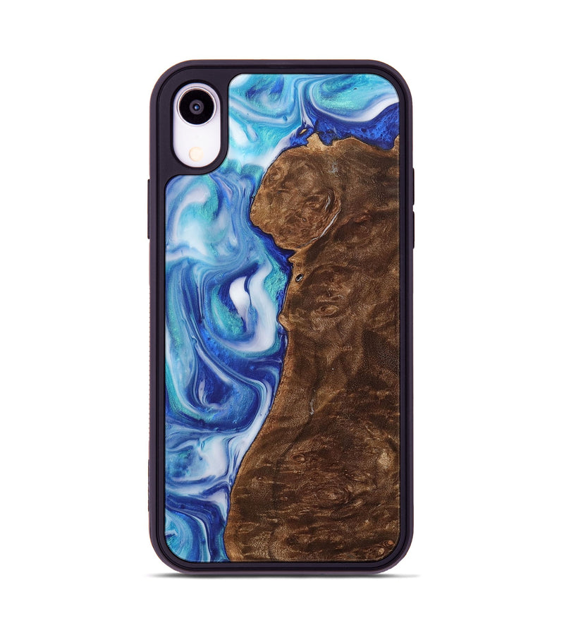 iPhone Xr Wood+Resin Phone Case - Reed (Blue, 700794)