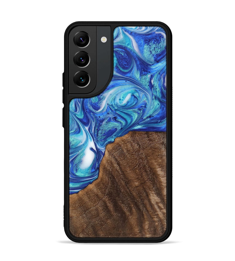Galaxy S22 Plus Wood+Resin Phone Case - Adaline (Blue, 700795)