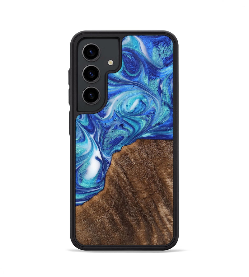 Galaxy S24 Wood+Resin Phone Case - Adaline (Blue, 700795)