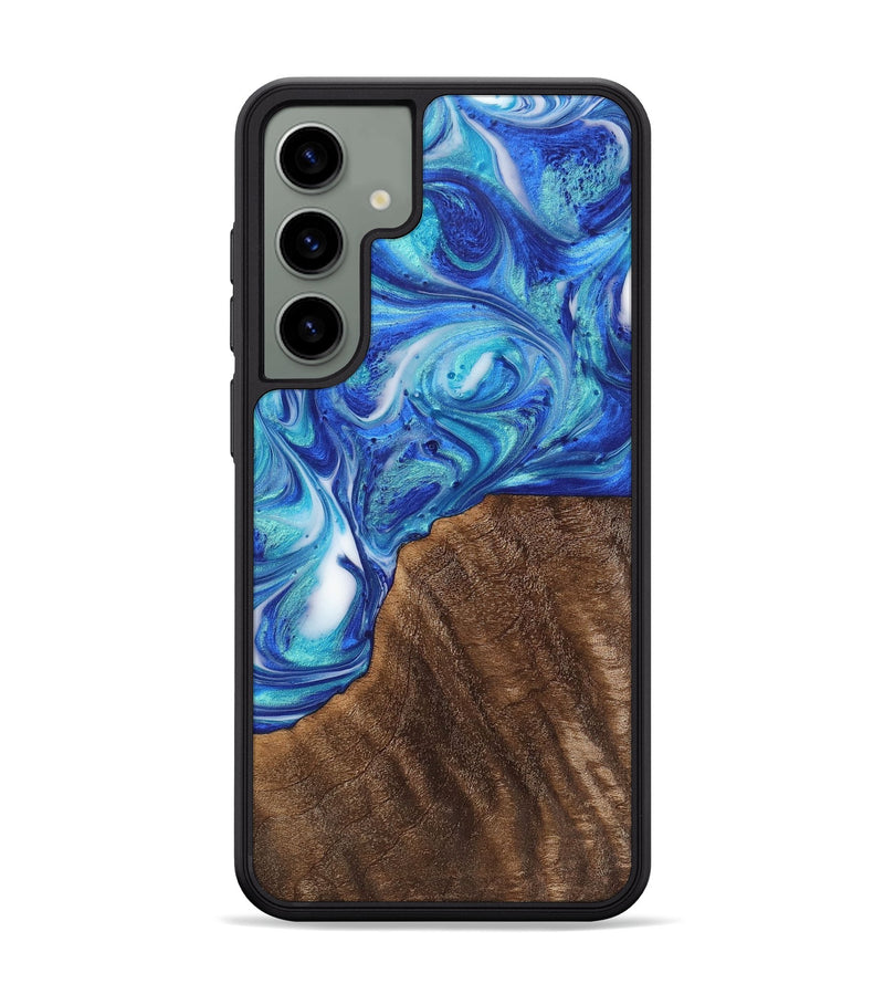 Galaxy S24 Plus Wood+Resin Phone Case - Adaline (Blue, 700795)