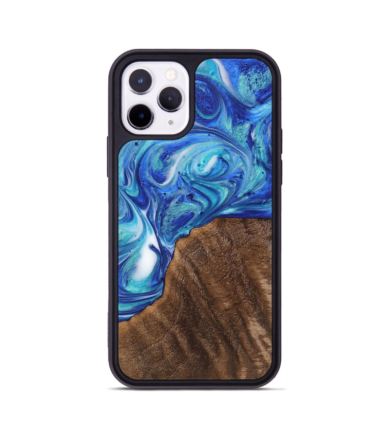 iPhone 11 Pro Wood+Resin Phone Case - Adaline (Blue, 700795)