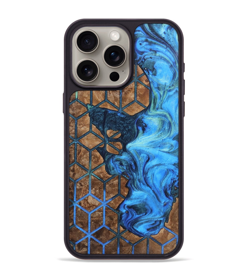 iPhone 15 Pro Max Wood+Resin Phone Case - Braylon (Pattern, 700813)